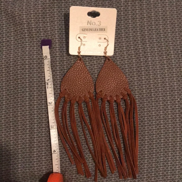 Genuine Leather earrings - Picture 4 of 4